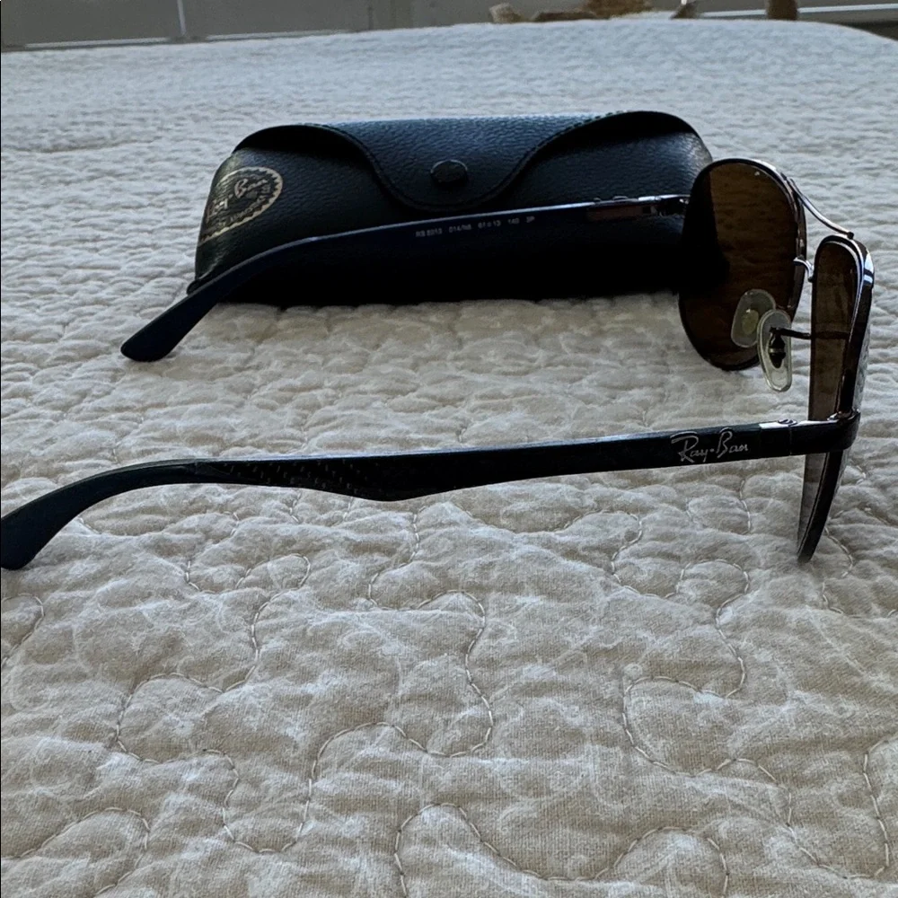 Ray-Ban Brown Aviator Sunglasses with Black Case - Picture 3 of 9